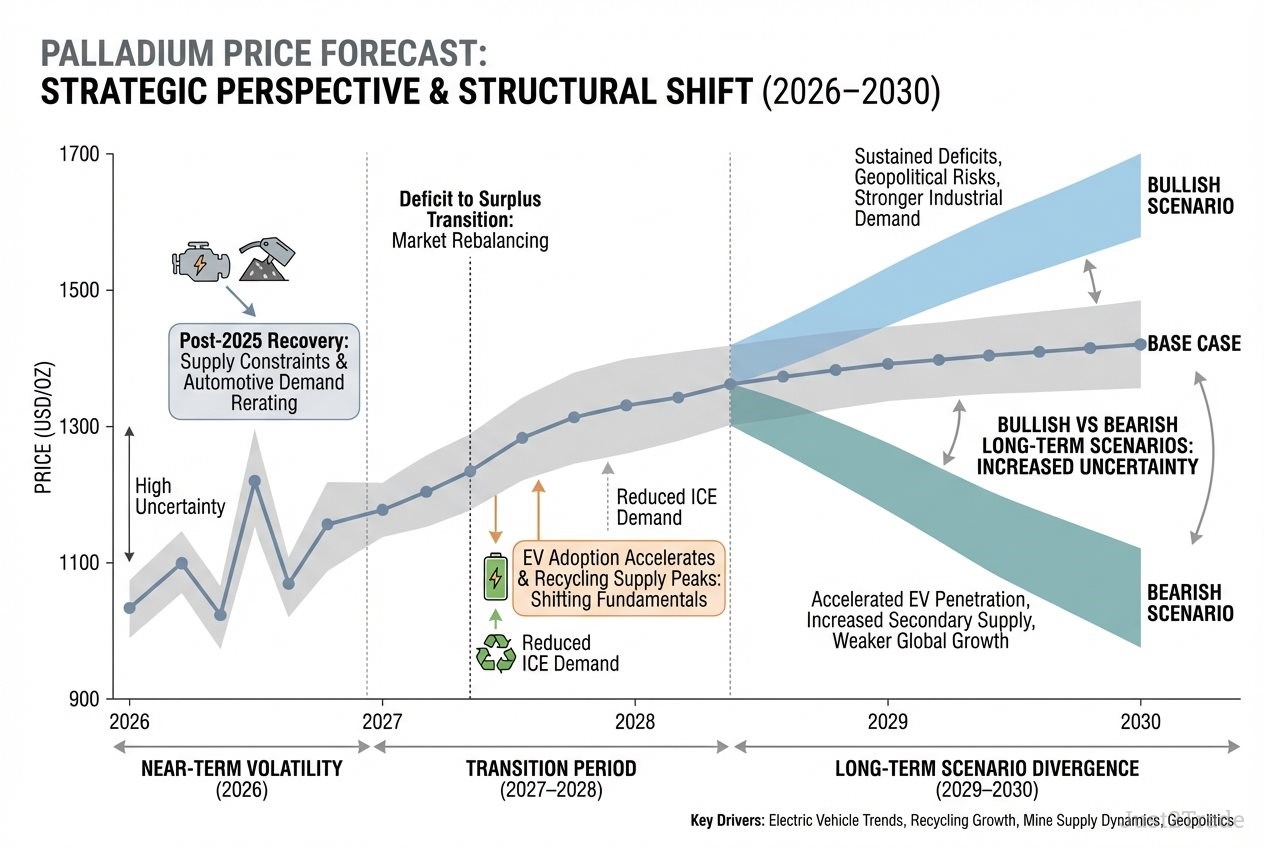 Palladium price forecast for 2026-2030 years. Palladium price prediction  analysis for the next 5 years | Just2Trade