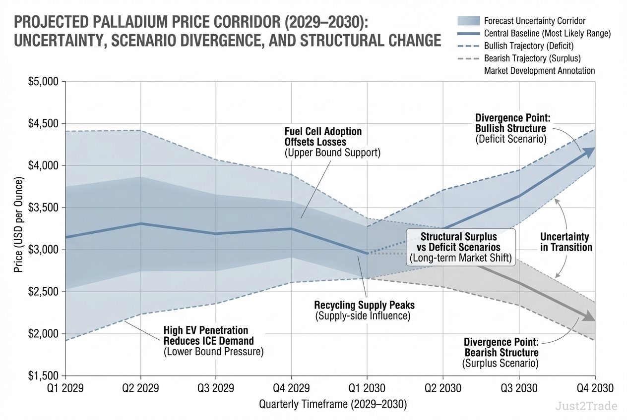 Palladium price forecast for 2026-2030 years. Palladium price prediction  analysis for the next 5 years | Just2Trade